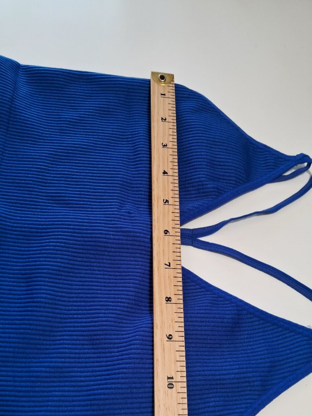 Electric blue ribbed crop top, Dynamite - Picture 5 of 5